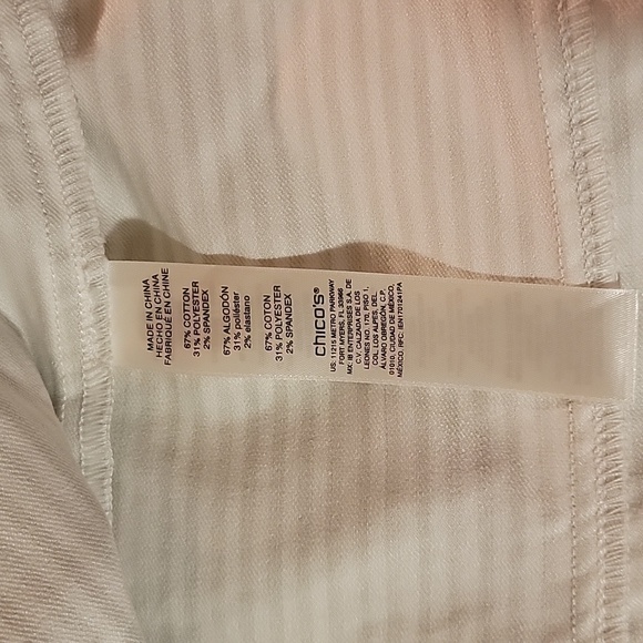 Women's Chicos Striped Jacket sz 2 - Picture 6 of 8